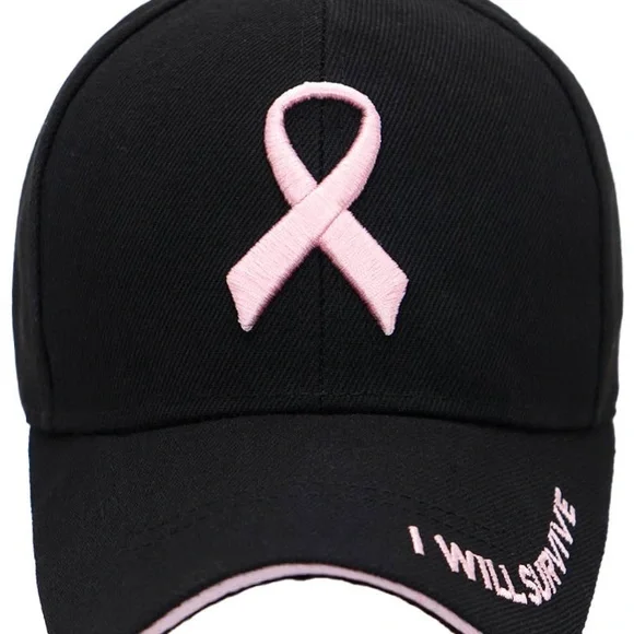 (NWT) Breast Cancer Awareness Ribbon Baseball Cap - Picture 2 of 3